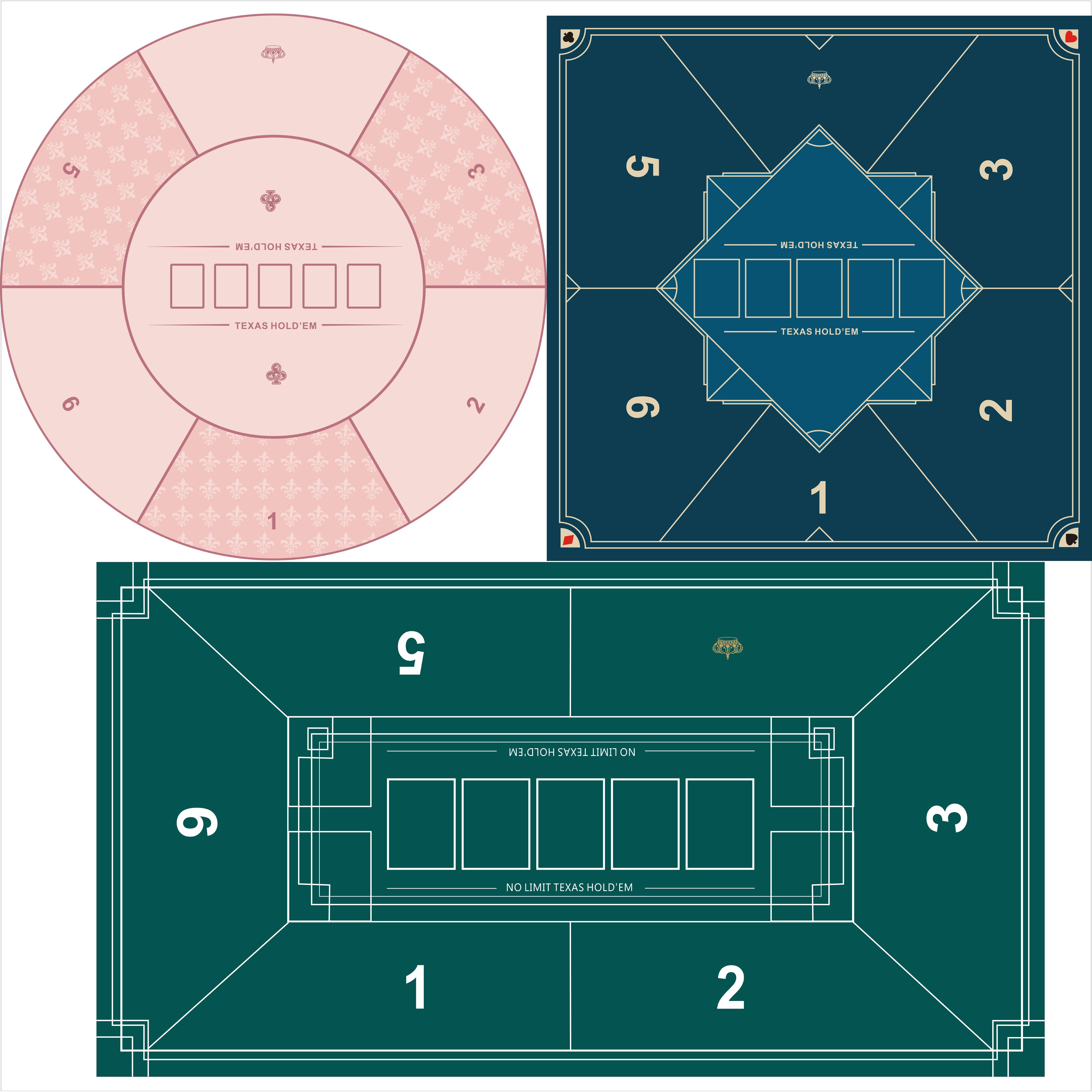 德州扑克垫德州扑克桌布桌布圆形正方形长方形粉色订制定做