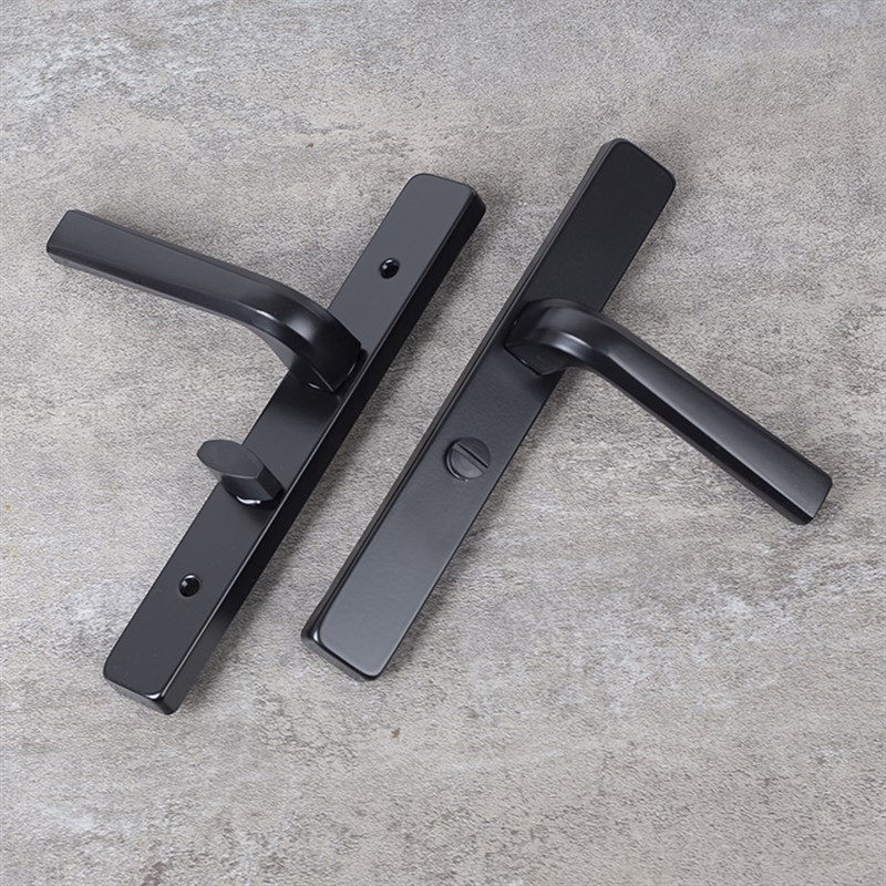 黑色极窄边门框阳台卫生间浴室门锁厨房洗手间厕所单舌执手无钥匙