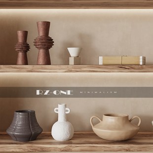 原木中古侘寂风开放格酒柜复古摆件民宿酒店营销中心大平层装饰