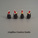 圣诞帽小猫3D打印可爱创意工位桌面装 饰摆件圣诞节礼物