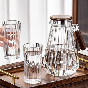 德国closgo冷水壶食品级高硼硅玻璃杯带盖子耐高温大容量夏水果茶