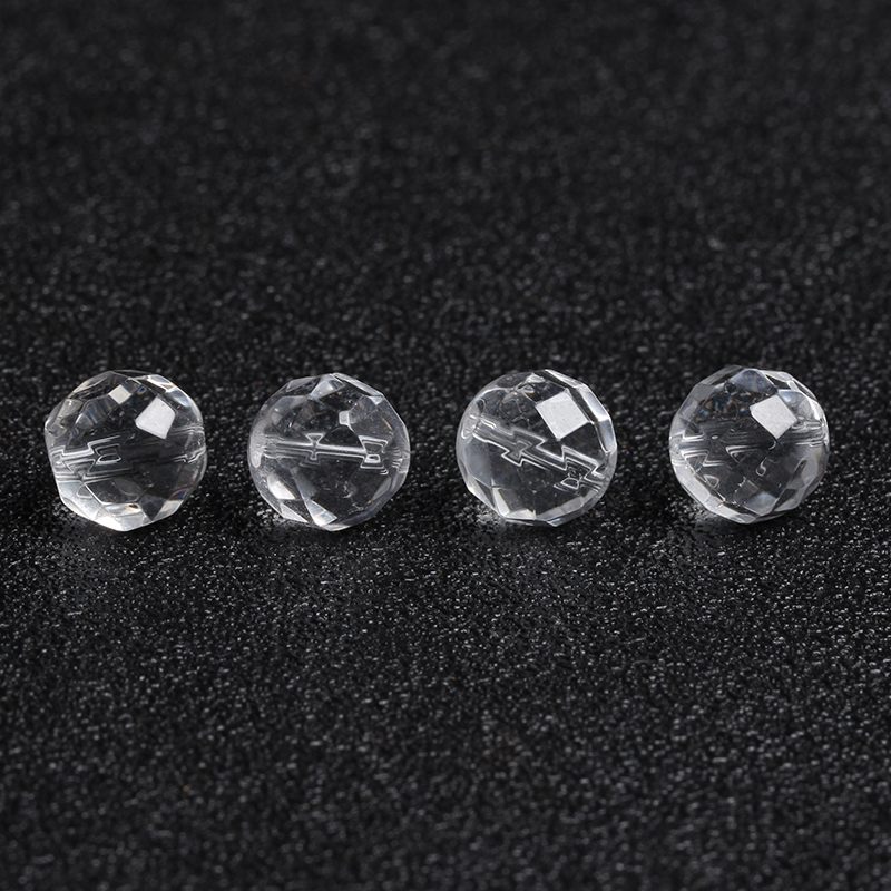 天然64切面白水晶散珠子半成品DIDY饰品配件手工编织材料串珠包邮