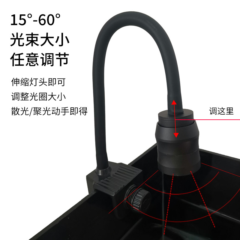 变焦鱼缸射灯南美照明灯ledy防水原生专用灯水草灯小型夹灯水族灯