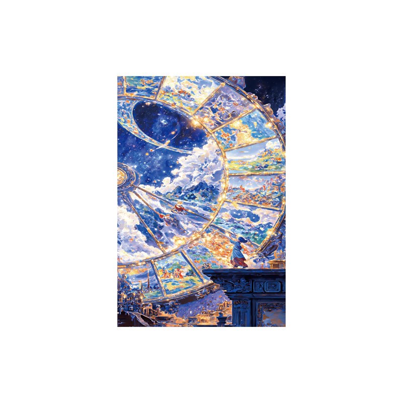 命运摩天a轮1000片成人500块300进阶拼图插画装饰挂画礼物万花筒