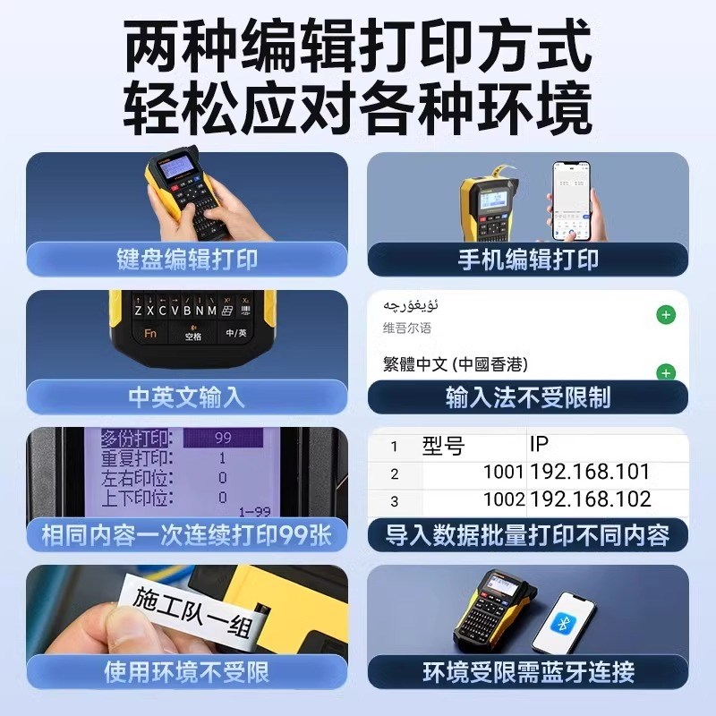 硕方G15Mini手持热k缩管打印机便携式小型线号机套管打码机配电箱