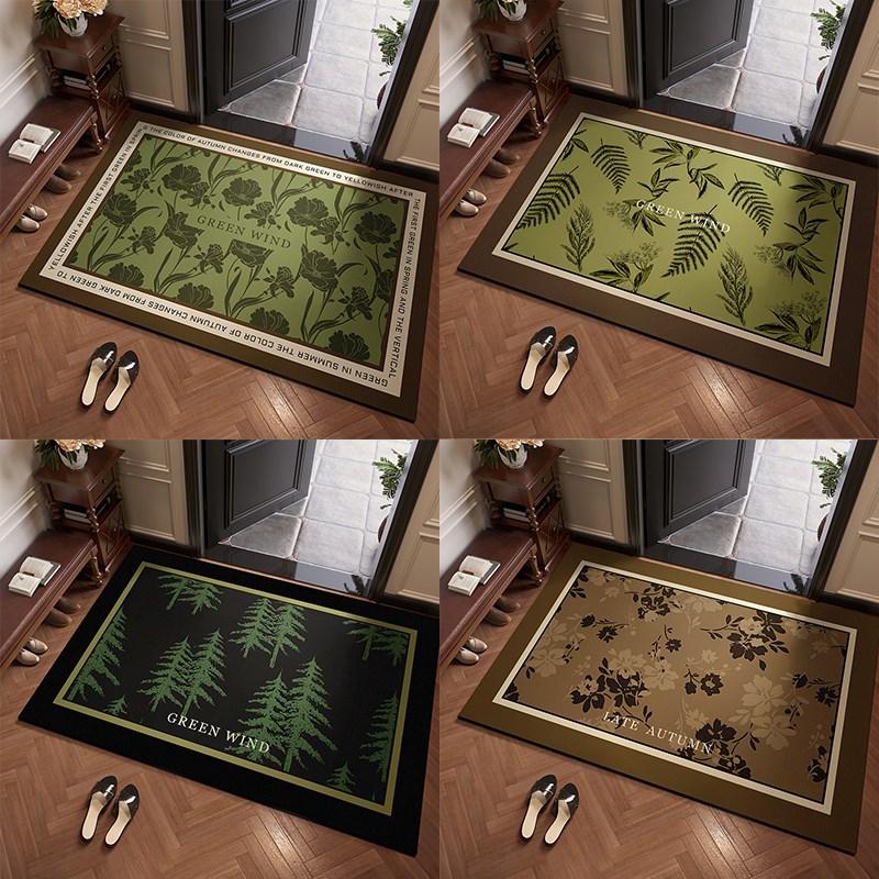 入户门地垫玄关门口n地毯pvc皮革高级美式复古可剪裁可擦免洗脚垫
