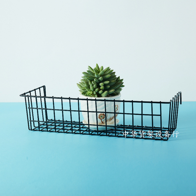 超市挂篮货架网片j白色铁丝浸塑家用收纳篮展示篮格子收纳篮置物