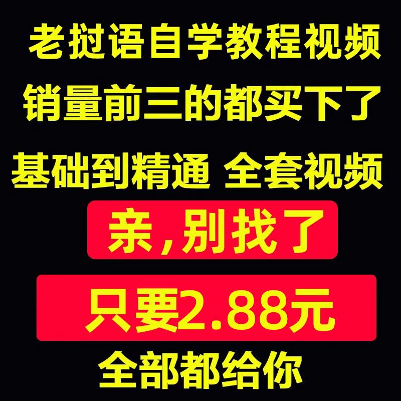老挝语学习日常用语旅游常用词视频教程全套从入门到精通口语网课
