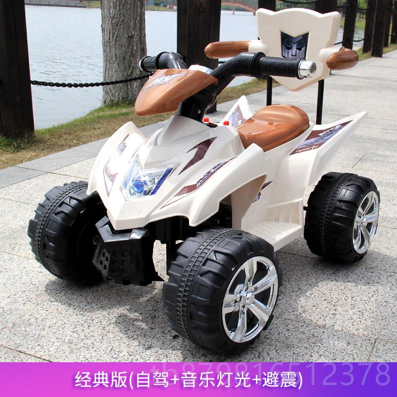 高档童电动摩托四轮小孩玩具车宝电瓶车充电儿可坐人车1宝-3岁男