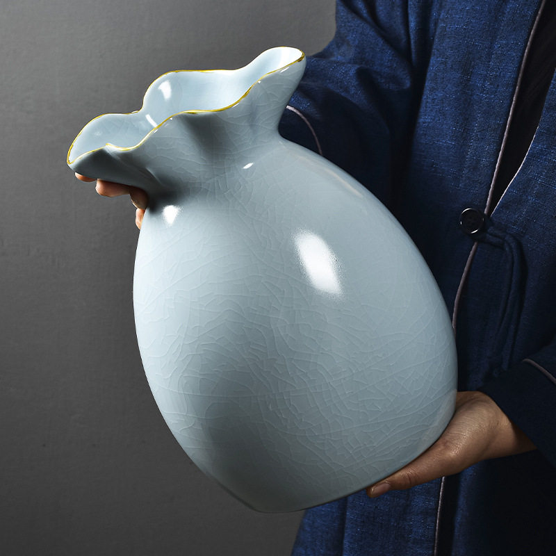 五大窑大花瓶客厅电视柜办公桌空间美学摆件假花干花陶瓷花瓶批发,模玩/动漫/周边/娃圈三坑/桌游,文化/体育周边,淘宝优惠券,粉丝福利购,淘宝优惠卷