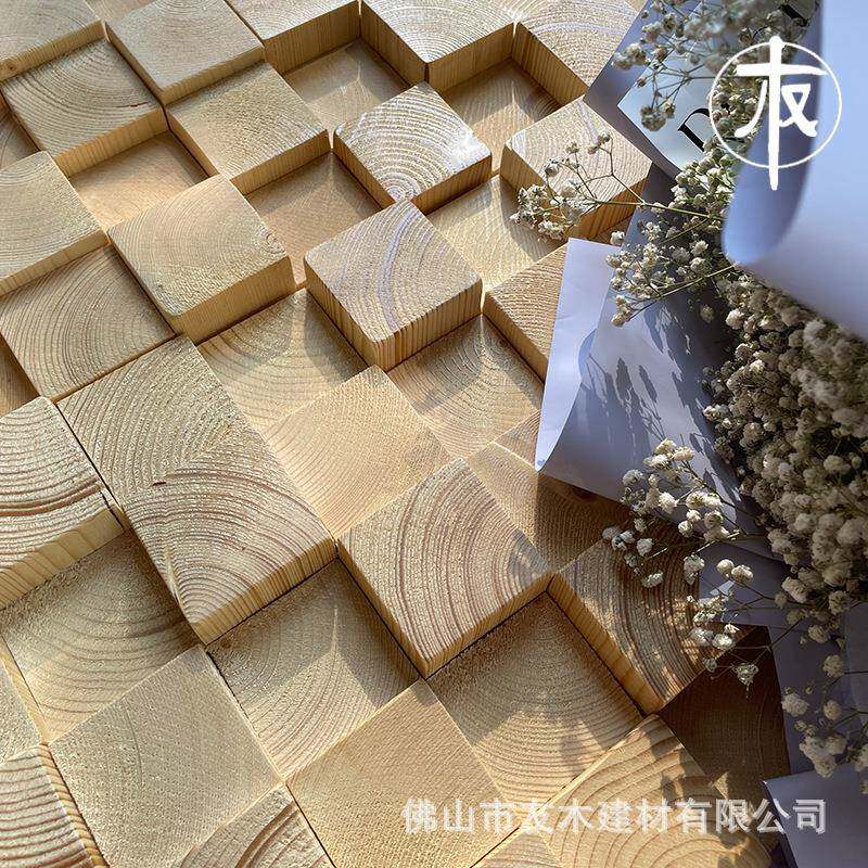 船木实木芬兰松马赛克装饰材料背釉面砖