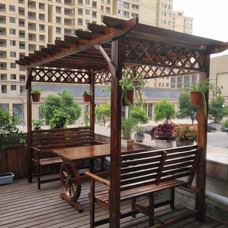9U防腐木屋凉亭葡萄架户外庭院桌椅休闲家具花园碳化实木爬藤花架,鲜花速递/花卉仿真/绿植园艺,花架,淘宝优惠券,粉丝福利购,淘宝优惠卷