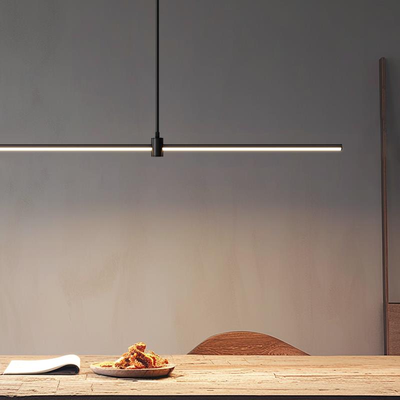 餐厅吊灯现代简约餐桌吧台长条灯北欧极简创意个性led办公室吊灯