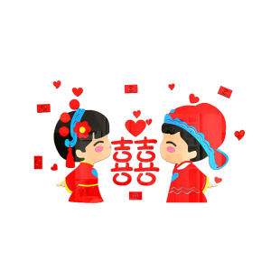 喜字墙贴纸自粘床头用品卧室装饰房间布置创意电视餐桌我们结婚啦