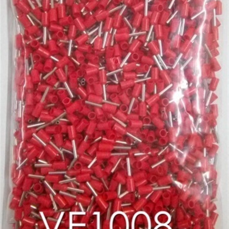 欧式端子接线针管端子电线空开连接针管型接线插针E05081008 7508