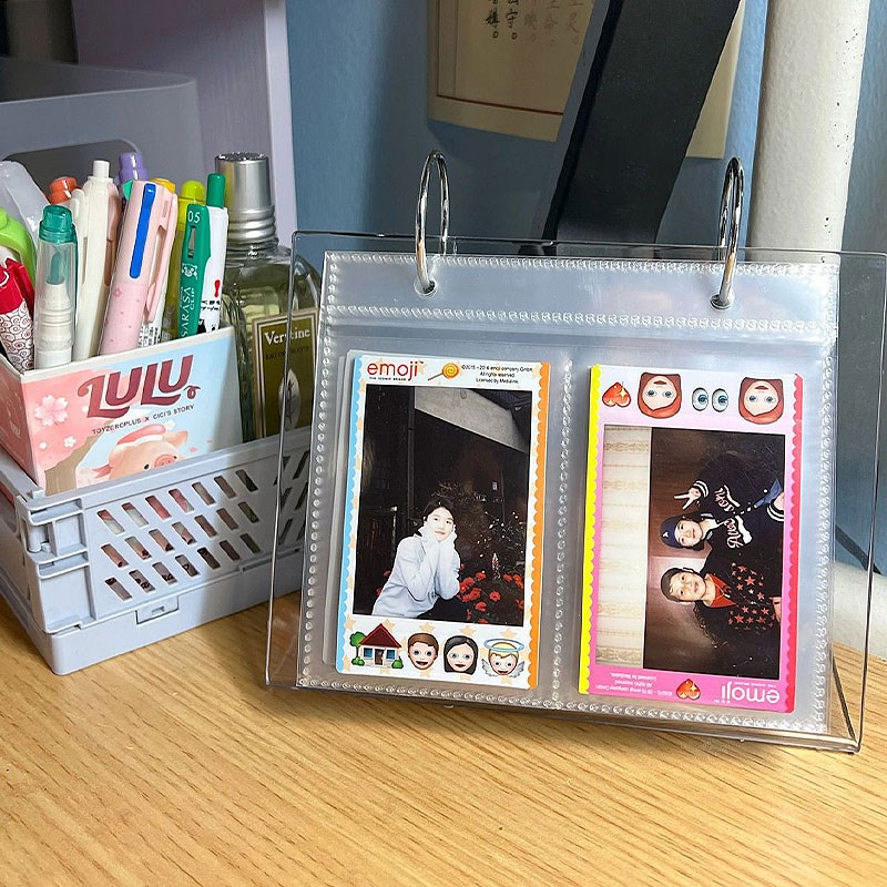 拍立得相册一宫格卡册亚克力展示架小卡收纳本翻页3寸相框摆台