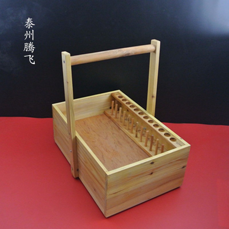 木质提篮组合式手提试剂仪器提篮抽屉式试管架教学仪器教具老师用
