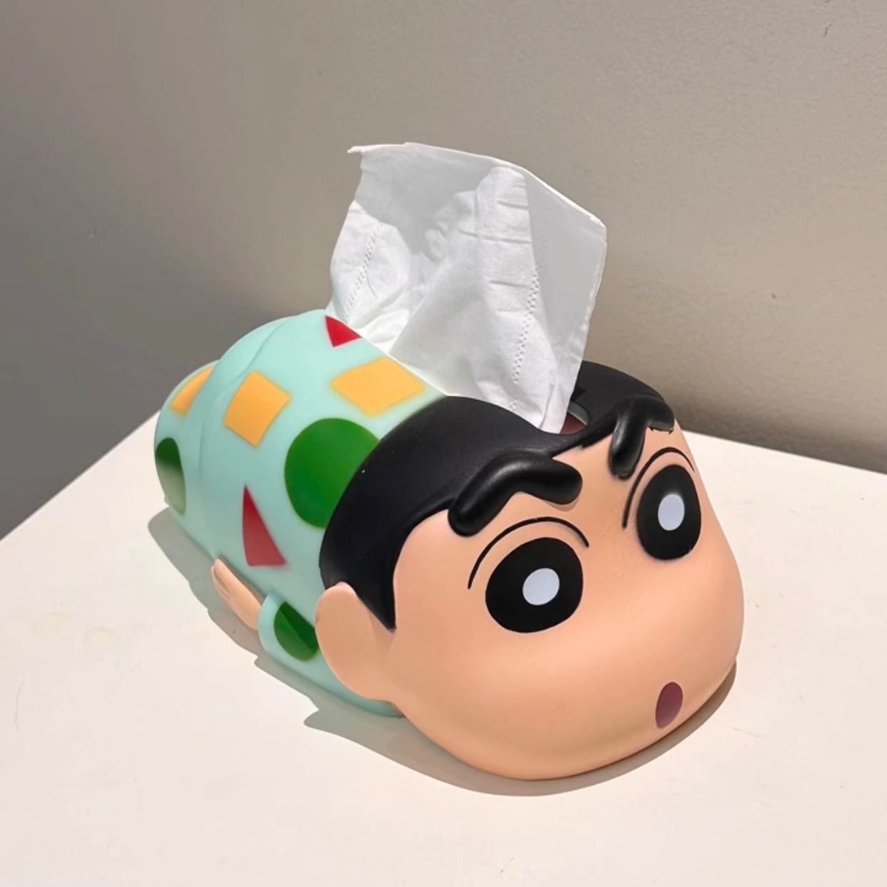 蜡笔小新纸巾盒客厅茶几桌面抽纸盒可爱卡通玄关装饰摆件纸巾收纳
