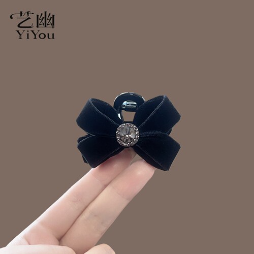 丝绒小抓夹侧边刘海发夹