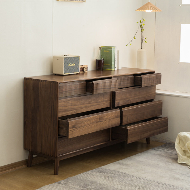 北美黑胡桃木大容量储物十斗柜卧室床尾柜靠墙边多功能简约餐边柜,模玩/动漫/周边/娃圈三坑/桌游,文化/体育周边,淘宝优惠券,粉丝福利购,淘宝优惠卷