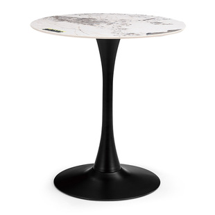 2025年新款 岩板材质组合餐桌客厅家用可拆卸拼接小圆桌椅 北欧风格