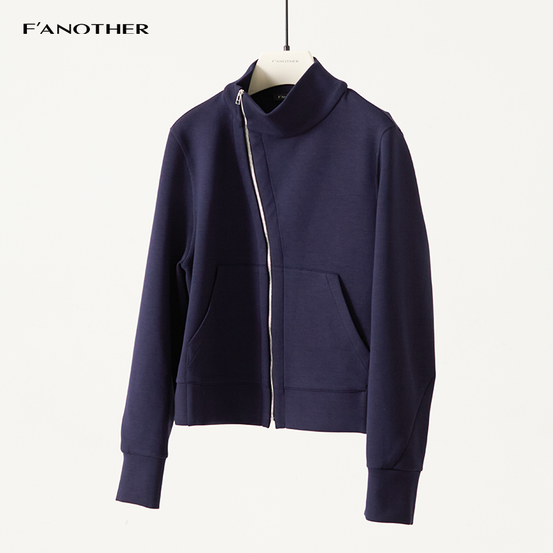 名邦女装2025设计立领卫衣外套女质感拉链设计感长袖上衣