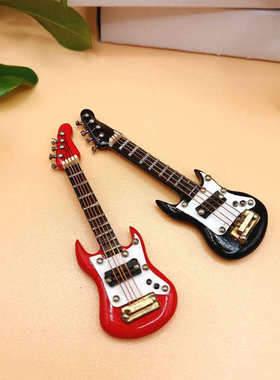 1:12娃娃屋dollhouse迷你乐器模型木制吉他小提琴摆件OB11娃用