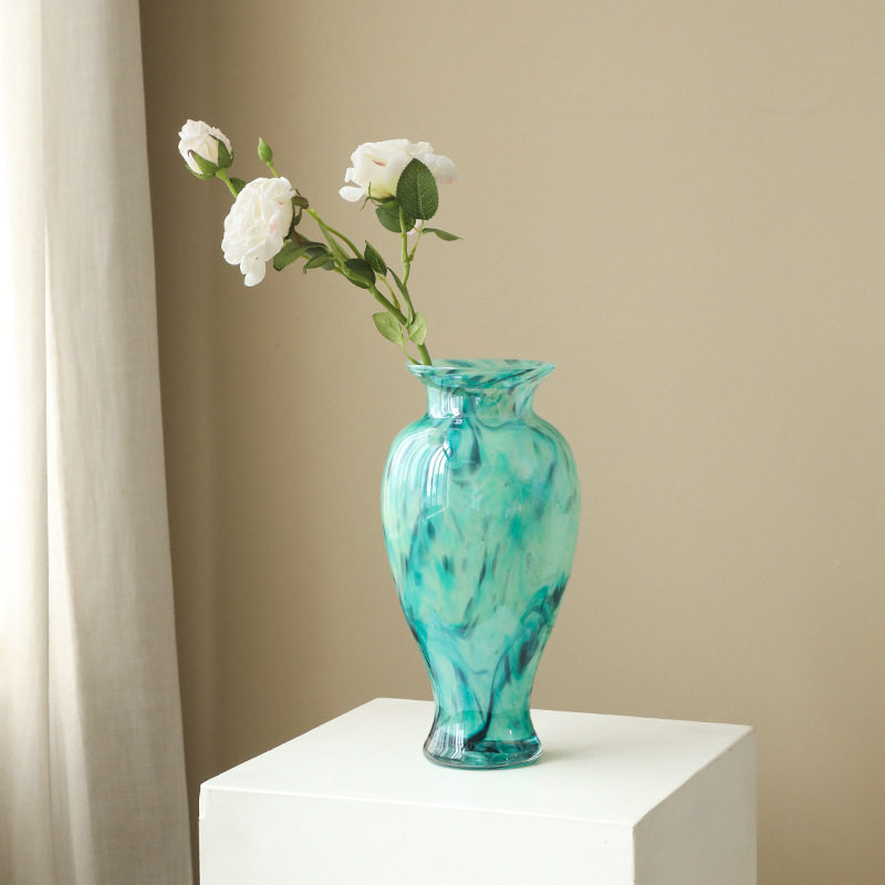 轻奢高级感琉璃花瓶摆件蓝色客厅桌面水培玻璃装饰酒店样板间花器,模玩/动漫/周边/娃圈三坑/桌游,文化/体育周边,淘宝优惠券,粉丝福利购,淘宝优惠卷
