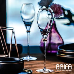 欧式 北欧家用ins风波尔多红酒杯水晶杯香槟杯 奢华高档描金高脚杯
