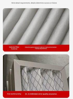 G4初效板式过滤器F5F6F7F8中效袋式中央空调过滤网新风柜空气滤芯