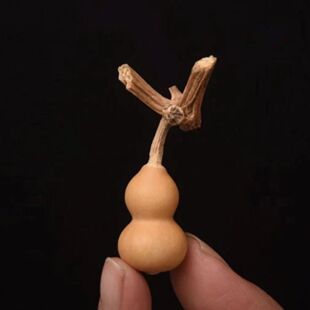 天然草里金手捻文玩小葫芦把玩特小葫芦龙头把件2.5-3.5厘米绕指