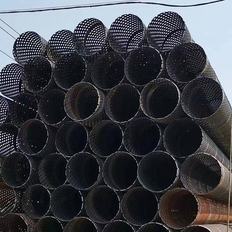 缠绕丝降水井管圆孔滤水管降水井管Q235B螺旋桥式滤水管