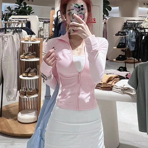 L家同短款瑜伽服立领夹克Define