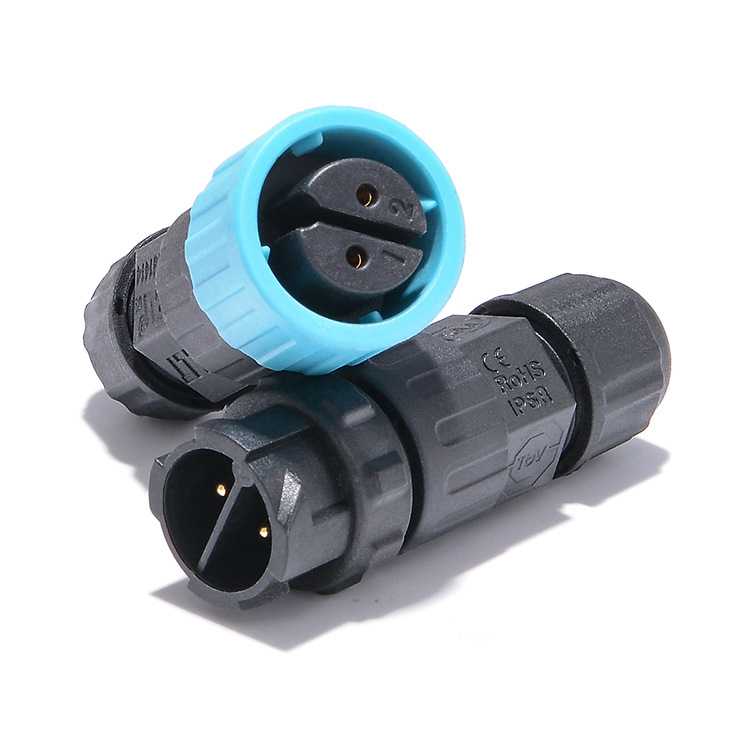 【直销】利路通M16-2P-多芯公母对接自锁款LED电源防水连接器