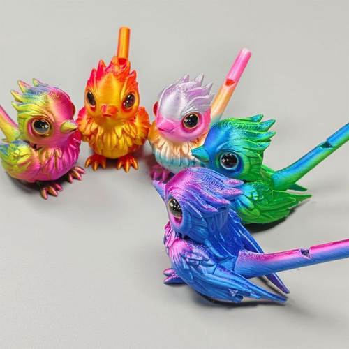 3D打印口哨鸟新款创意小鸟口哨3d打印水鸟爆款摔不烂夜市摆摊玩具
