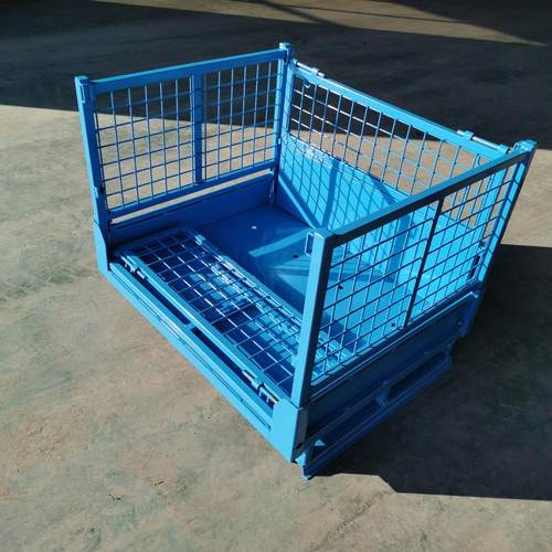 汽车重型金属周转箱工业废料汽车铁箱重型折叠金属网箱韩版料箱