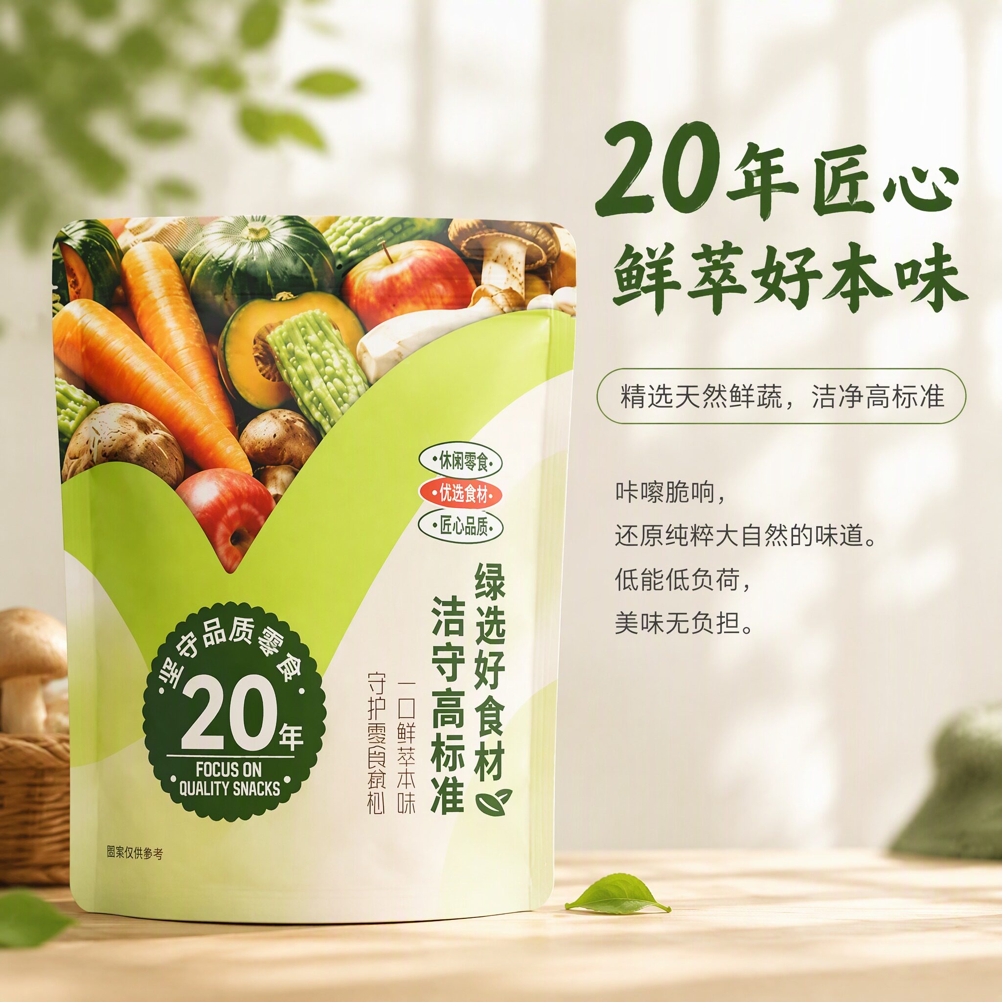 珍爱多高标准20年匠心天然蔬菜干低能低负荷精选食材休闲零食