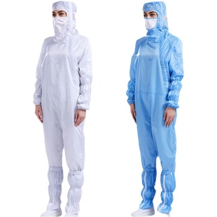 防静电无尘服网格连体防护服百级净化车间衣服全身防尘洁净工作服