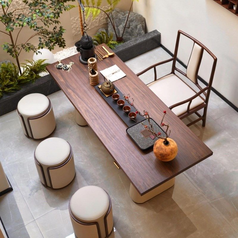 新中式实木茶桌椅组合现代简约轻奢茶室茶台办公室泡茶桌禅意家具