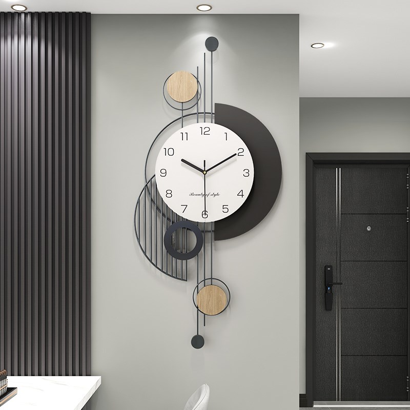 创意大气设计钟表挂钟客厅2025新款静音简约现代轻奢装饰挂墙时钟