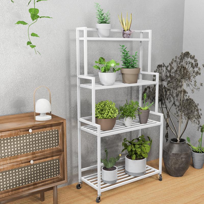 花架置物架阳台多层室外庭院室内客厅多层阶梯式移动带轮摆花架子