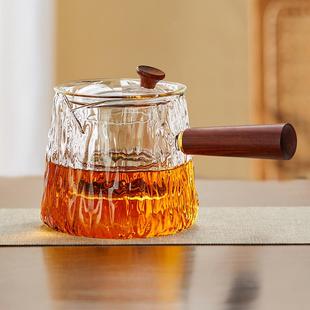 茶水分离单壶养生套装 侧把煮茶壶家用玻璃耐高温电陶炉烧水24新款