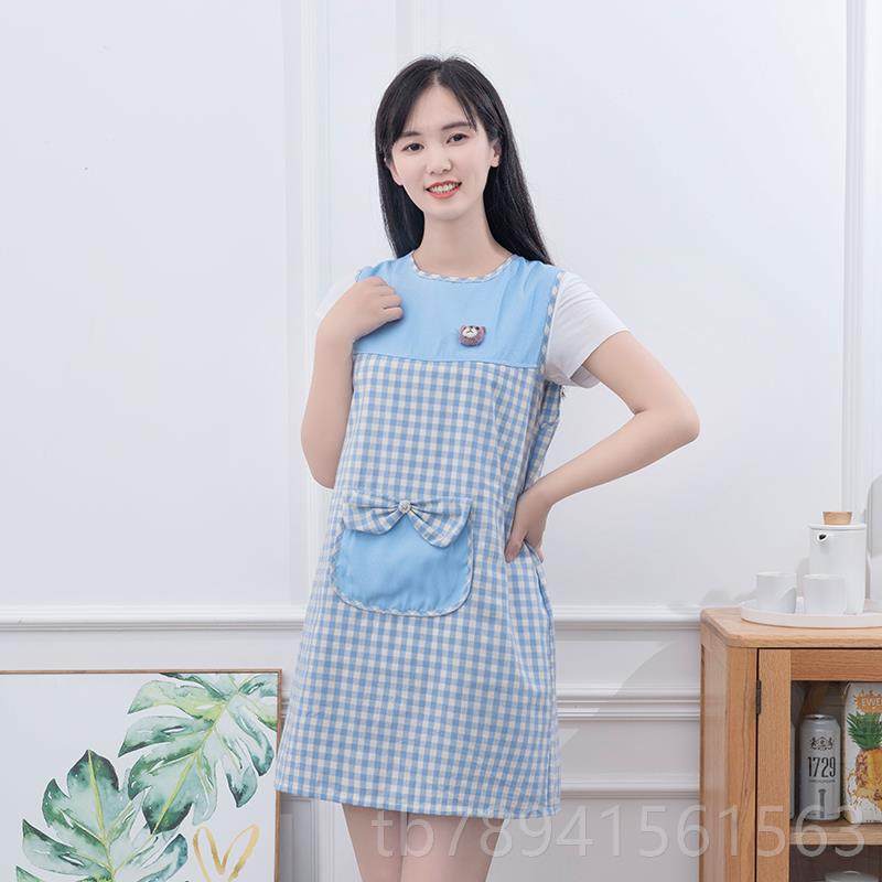 高档爱围裙女厨房家用纯防水防油可棉式日韩版时尚网红款肩带式工,家庭/个人清洁工具,围裙,淘宝优惠券,粉丝福利购,淘宝优惠卷