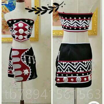 高档族定制佤演出服饰《黑山银花》舞蹈出服|民族服装演56个民族