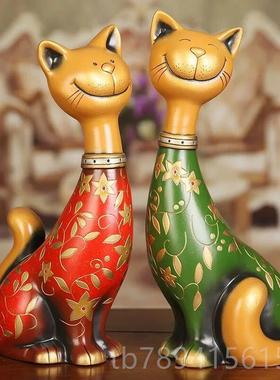 高档招财猫摆件代客厅品家居饰摆电视柜设新人结现婚礼物闺蜜实用