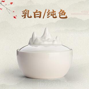 高档火锅砚台书法专用不干墨墨碟笔洗墨池带生盖子的余墨缸不干陶