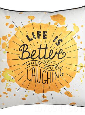 高档Bailand 047ife lisbetter 黄色印花腰枕 抱枕沙发9靠垫抱枕