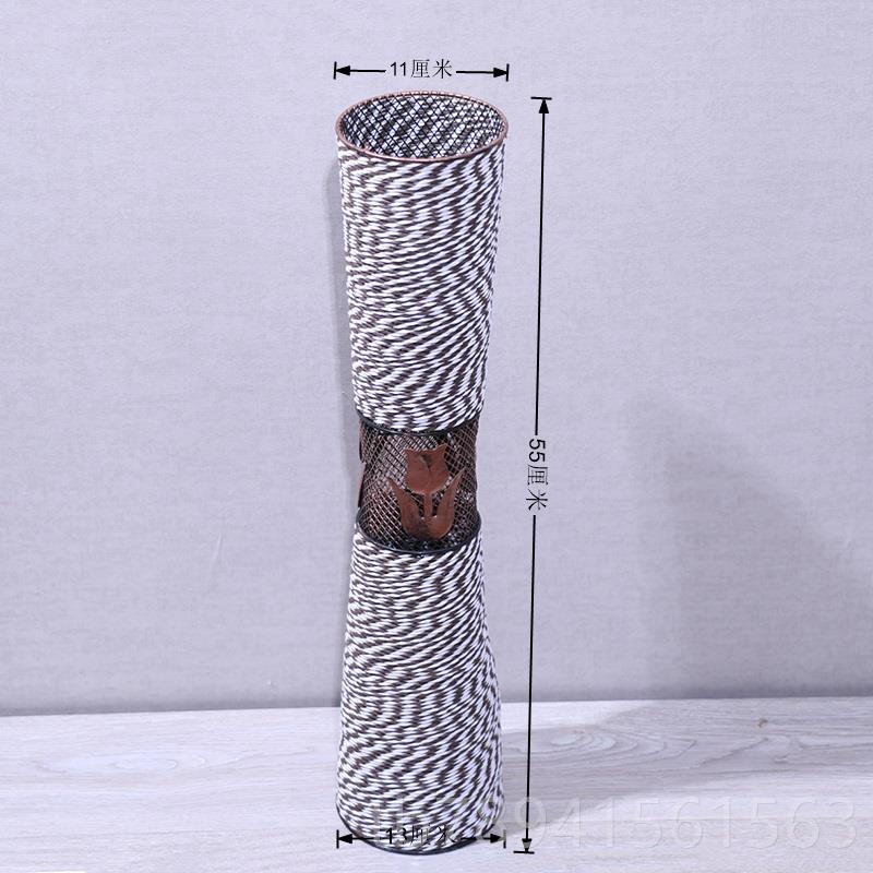 高档塑仿真花假花干花盆落地插花藤编铁瓶艺仿花陶瓷料木制花瓶摆