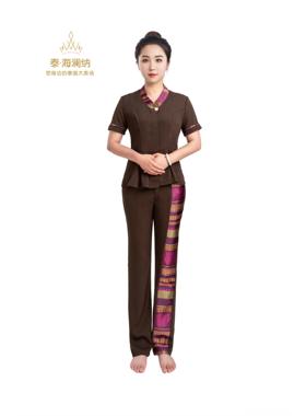 高档泰式sppa作服套装养生Sa技师服上前台服装美容工师工作制服新