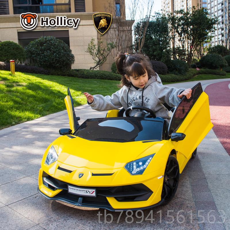 高档兰博可基尼儿摇童电动车童四轮双座汽车遥坐人小孩玩具车摆宝